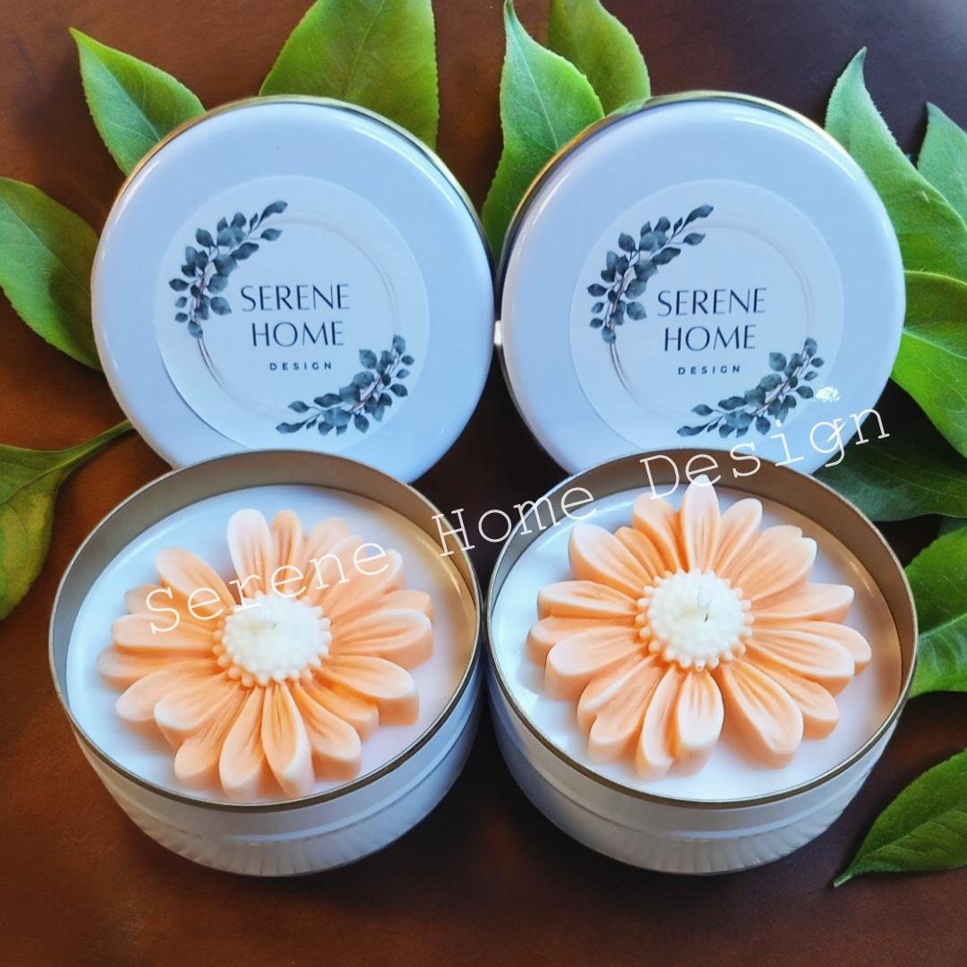 Çiçek Desenli Mum Koleksiyonu