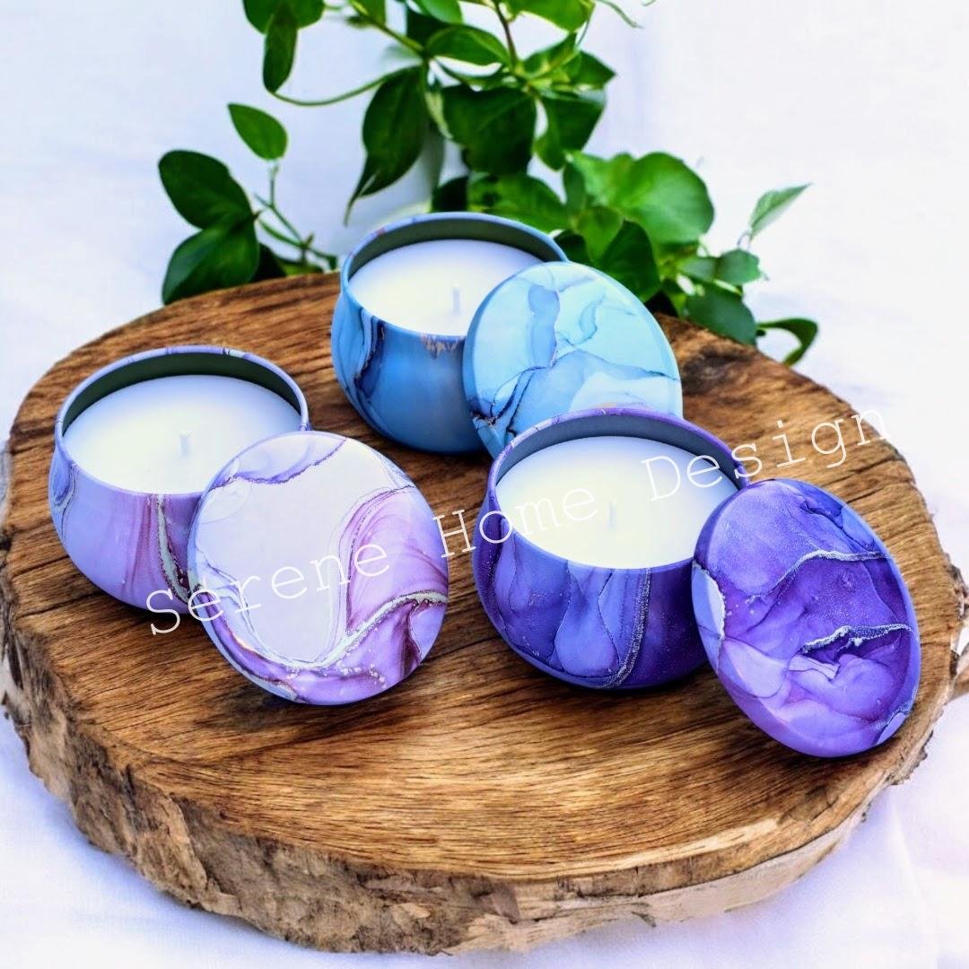 Mermer Desenli Mum Koleksiyonu - Image 2