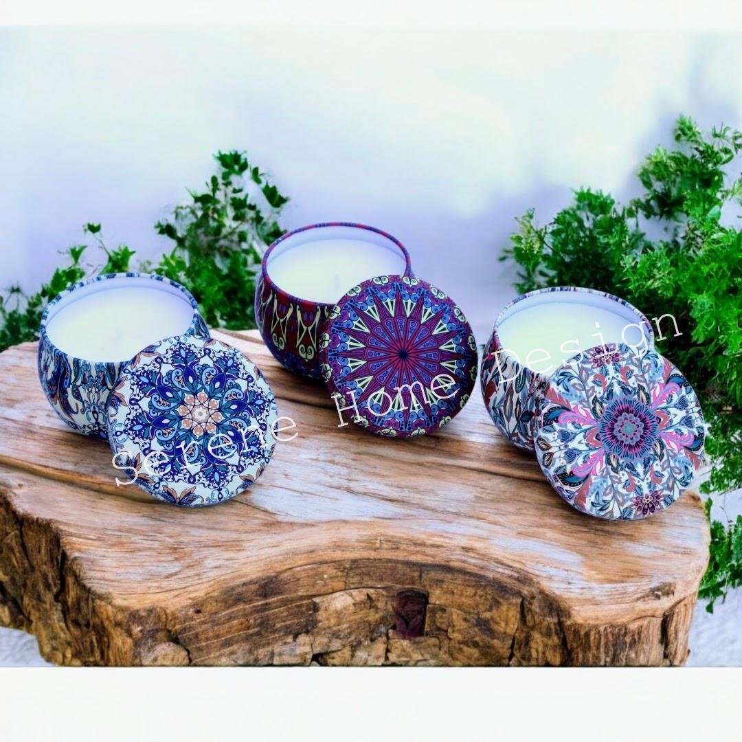 Mandala Desenli Mum Koleksiyonu