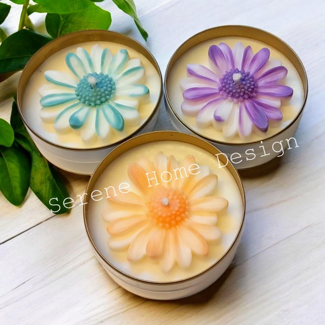 Çiçek Desenli Mum Koleksiyonu - Image 2